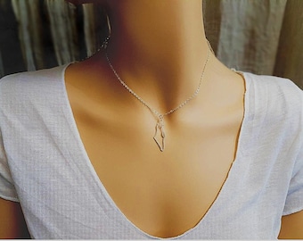 Karta över Israel halsband, konturering delikat berlockhänge, judisk berlock, Israel karta halsband, silversmycken med det heliga landet, present till henne