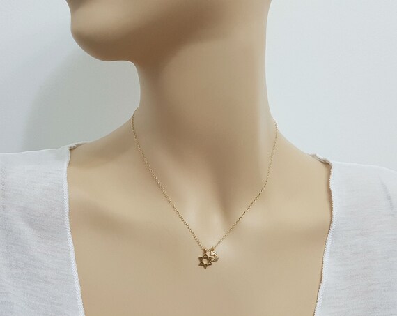 Tiny Star of David Necklace Small 