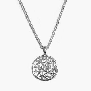 Shema Necklace for Men, 925 Sterling Silver Shema Israel Necklace, Jewish Blessing Jewelry, Hebrew Prayer Minimalist Pendant, Gift for Him
