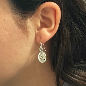 Shema Israel sterling silver earrings