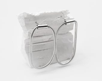Sterling Silber Ketten Ohrringe, Handgemachte Minimalist Threader Schmuck