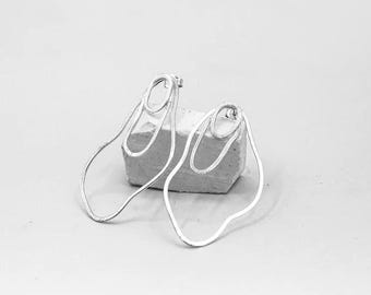 Mismatched Sterling Silber Ohrstecker: Unregelmäßiger Boho Schmuck