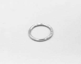 Stacking Ring aus Silber 925, gehämmert und poliert