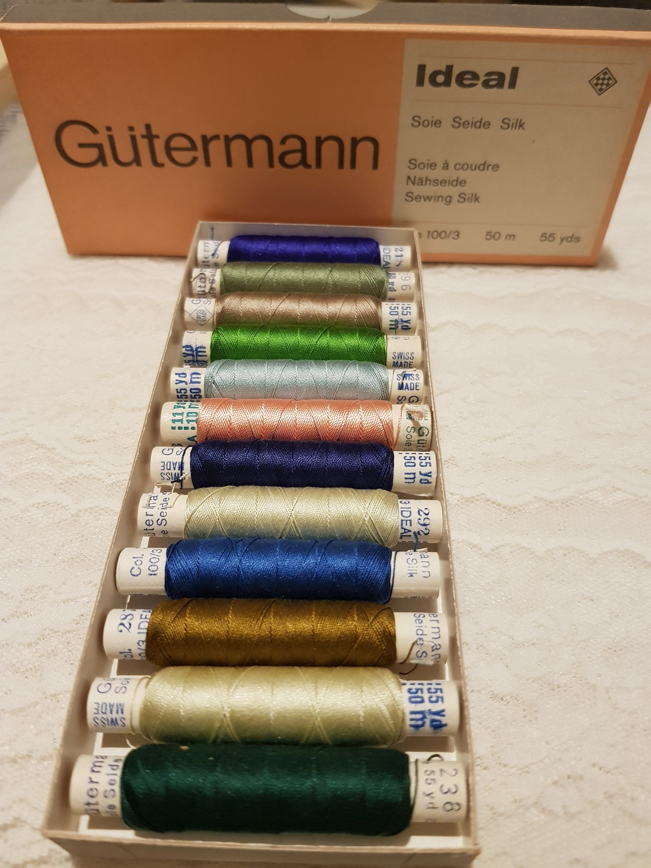 6 Gutermann Silk Thread 50 Metres per Reel Etsy UK