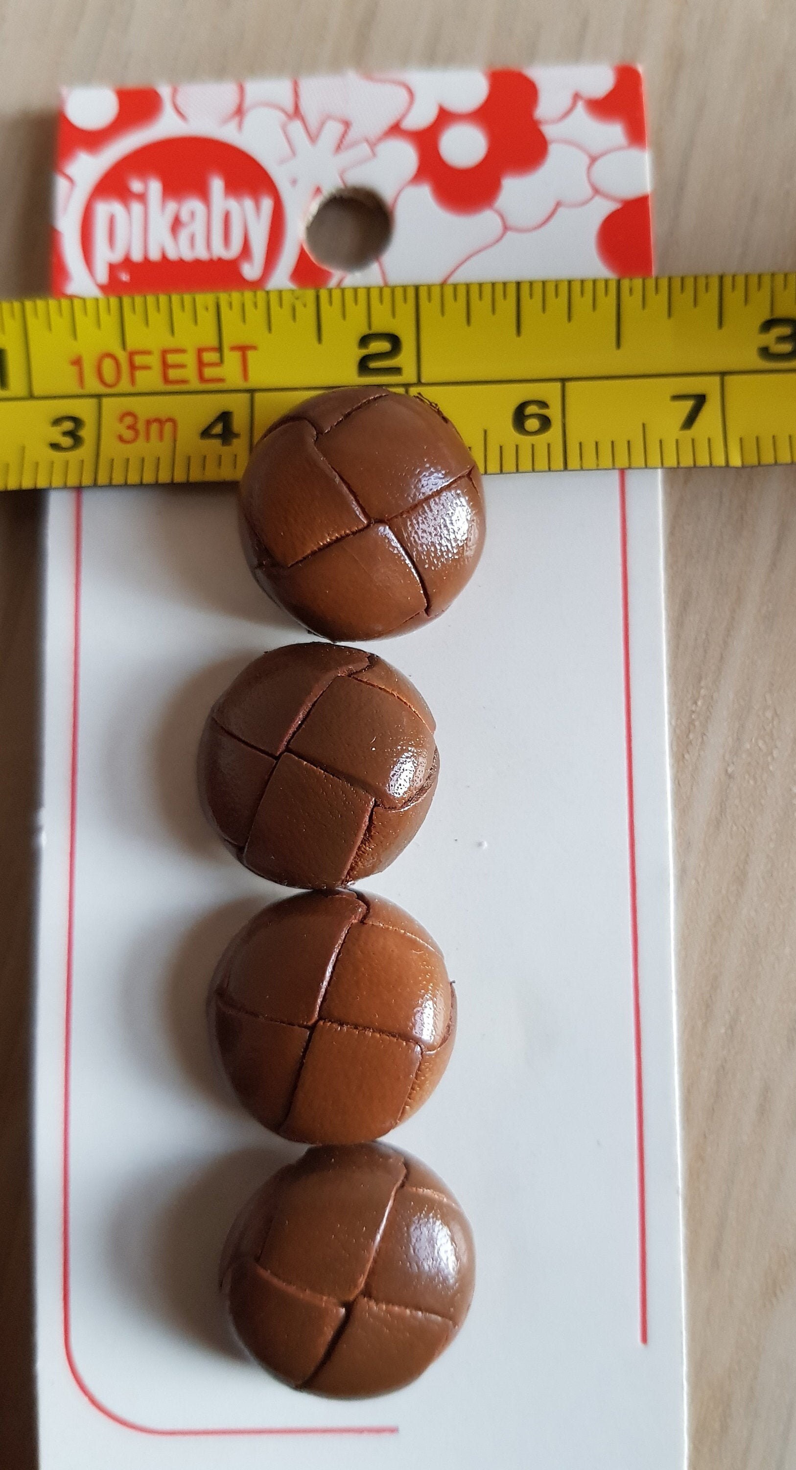 Leather Effect Football Buttons Pikaby. Etsy UK