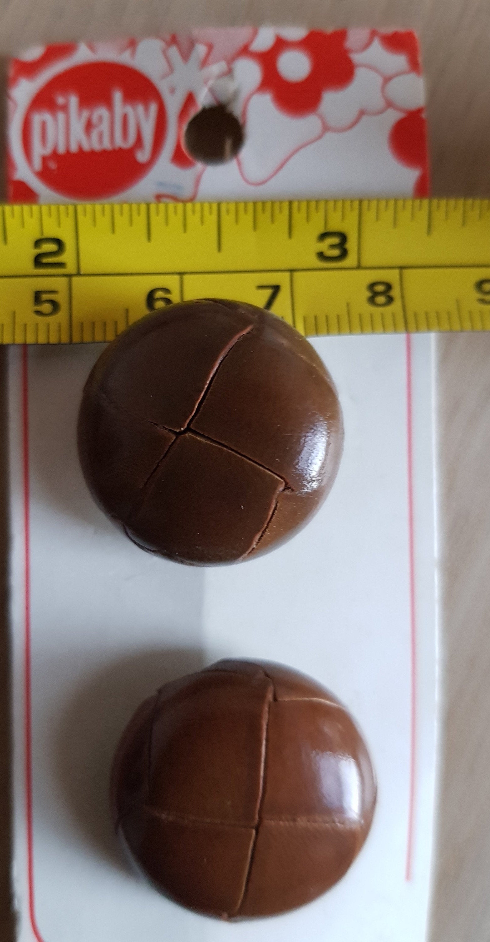 Leather Effect Football Buttons Pikaby. Etsy UK