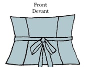 Reversible obi corset PDF pattern