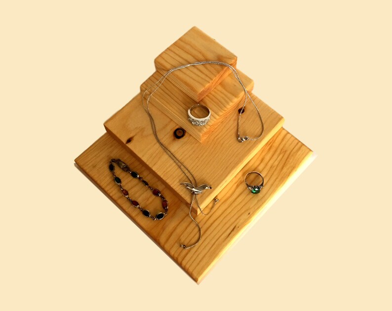Wooden Jewelry Display Riser / Rings / Necklaces / Bracelets / Etsy