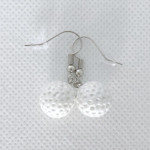 Golf Ball Earrings Sports Earrings Cute Golfball Jewelry Etsy