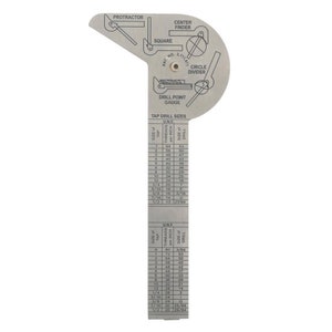 Stainless Steel Ruler and Metal Rule Kit with Conversion Table (Silver, 12  Inch, 6 Inch)