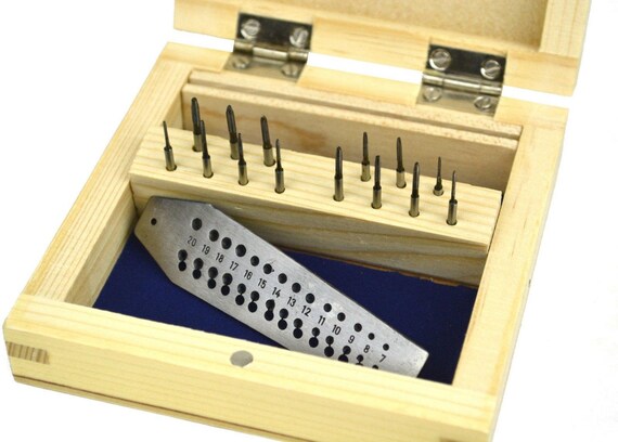 Jewellers Watchmakers Tap and Die Mini Micro Screw Plate Set 14 0.7 2mm Boxed