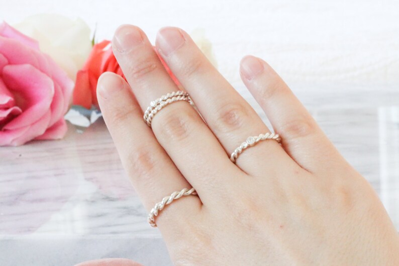 Rope Wedding Band Twisted Rope Ring Twist Ring Rope Ring Etsy