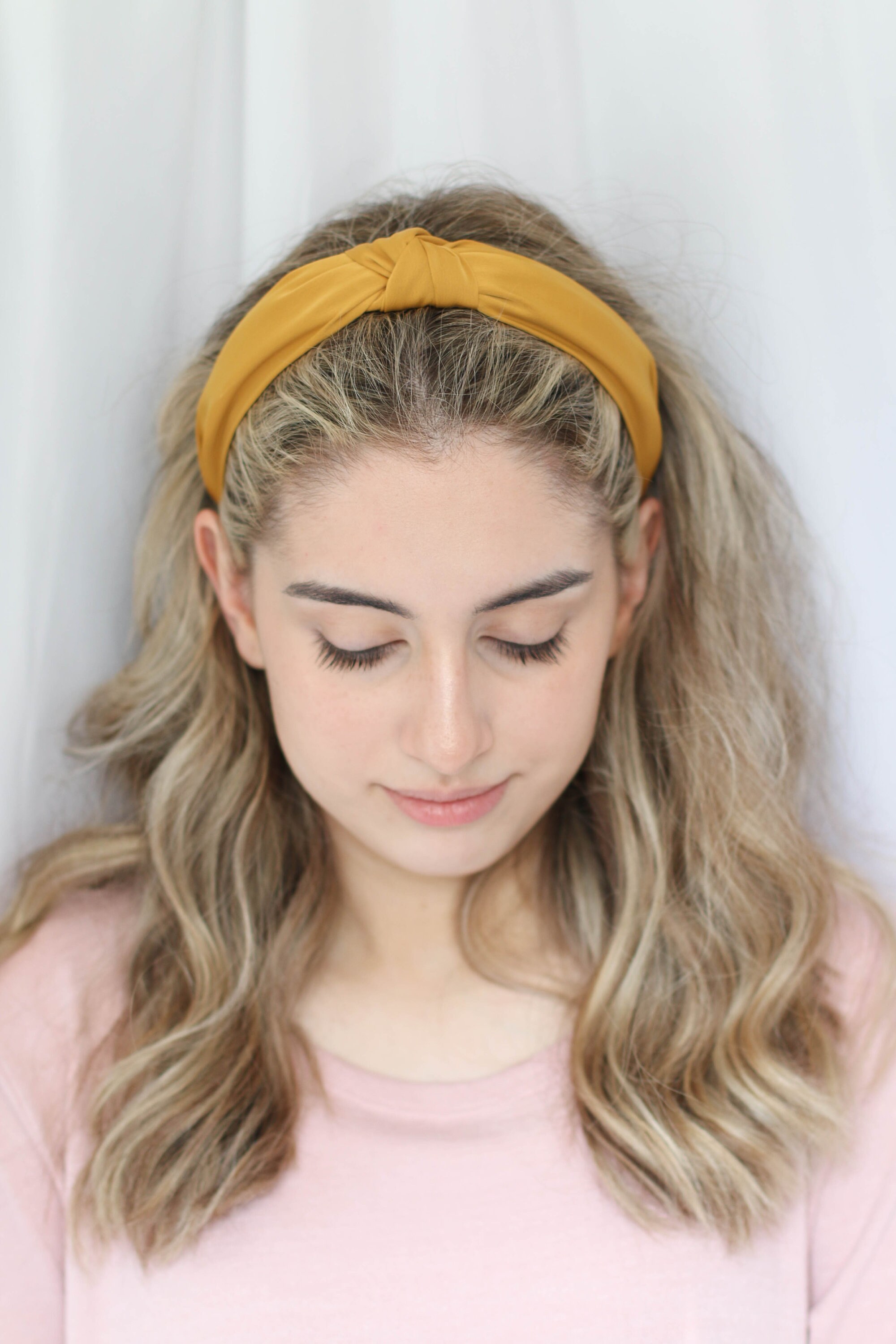 Yellow Headband Top Knot Headband Velvet Headband Alice Etsy