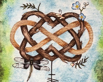 My Eternal Love (Mo Shíorghrá) - Celtic Valentine Fine Art Print - Gaelic, Ogham, Love, Celtic Knot