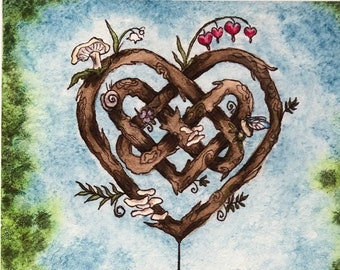 My Heart (Mo Chroí) - Celtic Valentine Fine Art Print - Gaelic, Ogham, Love, Celtic Knot