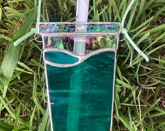Baja Blast Stained Glass Suncatcher, Taco Bell Gift, Quirky Home Decor Window Hanging