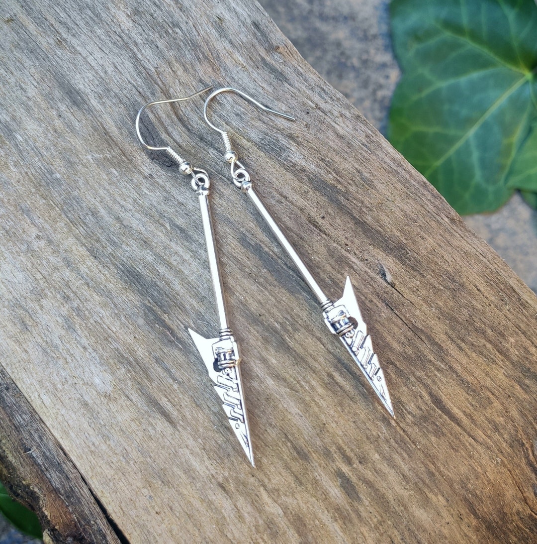 Long Battle Mace Sword Earrings Medieval Spear Weapon Etsy