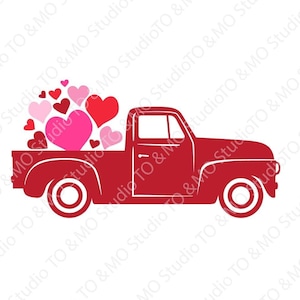 Love truck Svg, Love SVG, Valentine SVG, Heart Svg, Love Clipart, Valentine Clipart, Love Cut Files SVG, Cricut, Silhouette Cut File