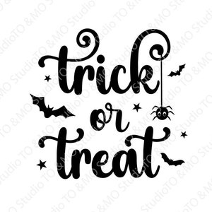 Truco o trato SVG, Halloween Clipart Svg, Halloween Svg, Camisa de Halloween, Halloween Pprint, Cricut, Silueta Cortar archivos