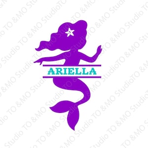 Mermaid SVG, Mermaid Monogram Svg, Mermaid  Tail Svg, Sea Mermaid Clipart, Sea Beach SVG, Cricut, Silhouette Cut Files