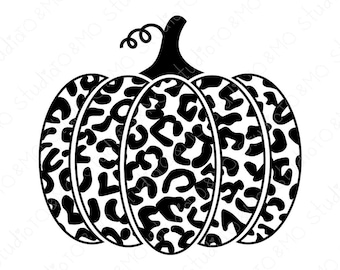 Halloween Leopard Print Pumpkin SVG, Thanksgiving Pumpkin Svg, Pumpkin Svg, Thanksgiving Svg, Halloween Svg, Cricut, Silhouette Cut File