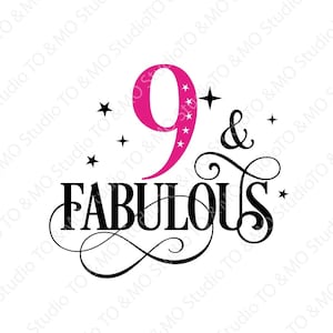 Ninth Birthday SVG, Nine year birthday svg, 9th Birthday Svg, 9th Birthday, Ninth Svg, Birthday svg, Cricut, Silhouette Cut Files