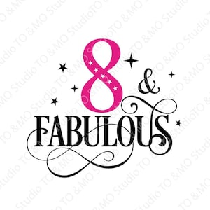 Eighth Birthday SVG, Eight year birthday svg, 8th Birthday Svg, 8th Birthday, Eighth Svg, Birthday svg, Cricut, Silhouette Cut Files