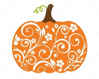 Pumpkin SVG, Lace Pumpkin Svg, Halloween Svg, Pumpkin Clipart, Thanksgiving SVG, Cricut, Silhouette Cut Files