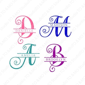 Monogram Svg, Monogram Alphabet Svg, Monogram Clipart, Flourish Alphabet SVG, Letter SVG, Cricut, Silhouette Cut Files
