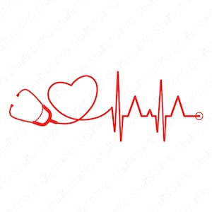 Heartbeat SVG,  Nurse Svg, Doctor Svg, Heartbeat Clipart, Nurse Clipart, Doctor Clipart, Heartbeat  Cut Files, Cricut, Silhouette Cut Files