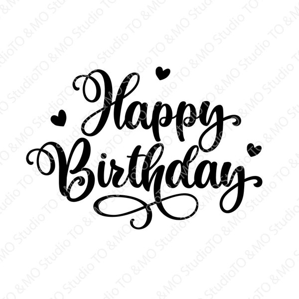 Happy Birthday SVG, Birthday Svg, Happy Birthday, Birthday Girl Svg, Birthday Boy Svg, Birthday cut file, Cricut, Silhouette Cut Files