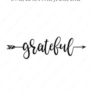 Grateful SVG, Thanksgiving SVG, Grateful Clipart, Thanksgiving Cut Files, Grateful Cut Files SVG, Cricut, Silhouette Cut File