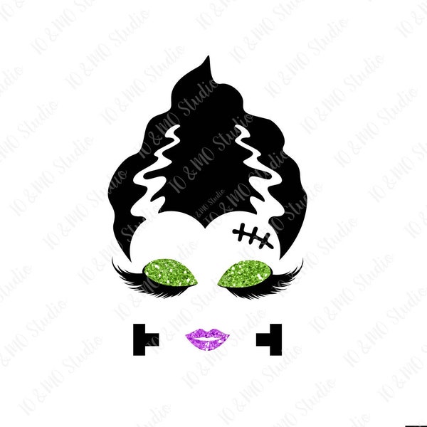 Monster Mom Halloween SVG,  Monster Girl Monogram Svg, Monster Svg, Halloween Svg, Cute Monster Clipart, Cricut, Silhouette Cut Files