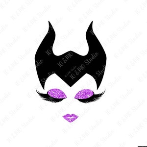 Maleficent Mom Halloween SVG,  Monster Girl Monogram Svg, Monster Svg, Halloween Svg, Cute Monster Clipart, Cricut, Silhouette Cut Files