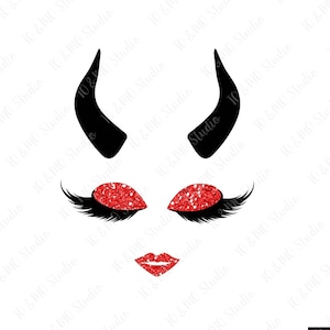 Devil Halloween SVG,  Devil Girl Monogram Svg, Monster Svg, Halloween Svg, Cute Monster Clipart, Cricut, Silhouette Cut Files