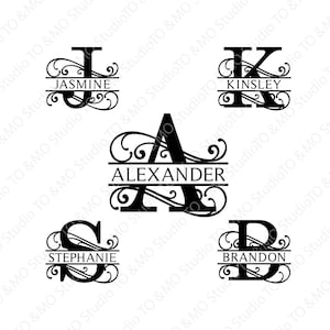 Monograma Svg, Monograma Alfabeto Svg, Monograma Clipart, Florescer Alfabeto SVG, Letra SVG, Cricut, Arquivos de corte de silhueta