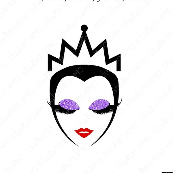 Evil Queen Mom Halloween SVG,  Monster Girl Svg, Monster Svg, Halloween Svg, Cute Monster Clipart, Cricut, Silhouette Cut Files