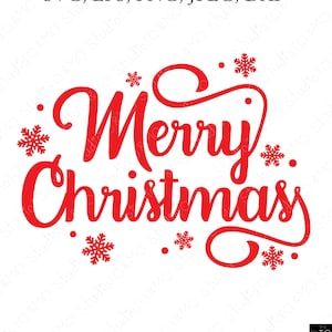 Christmas SVG, Merry Christmas SVG, Merry Christmas Saying Svg, Christmas Clip Art,  Christmas Cut Files, Cricut, Silhouette Cut File