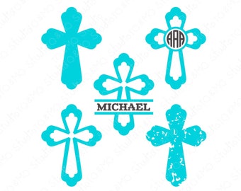 Download Cross Monogram Svg Etsy
