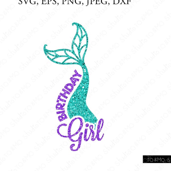 Mermaid SVG, Mermaid tail Svg, Cute Mermaid Svg, Mermaid Birthday Girl SVG, Sea Beach SVG, Cricut, Silhouette Cut Files