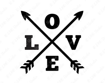 Love Arrows Svg Etsy