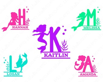 Download Mermaid Monogram Svg Etsy