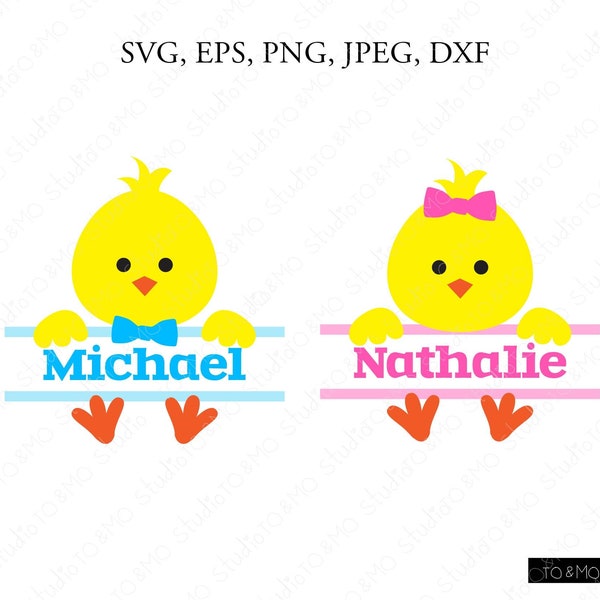 Easter SVG, Easter chick Svg, Chick svg, Cute chick split svg, Cute Bunny Svg, Bunny Face SVG, Cricut, Silhouette Cut File