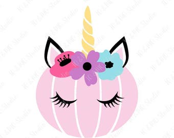 Unicorn pumpkin svg | Etsy Unicorn pumpkin svg
