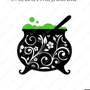 Cauldron Witches SVG, Witch Cauldron SVG, Halloween Witch Svg, Halloween Svg, Cauldron Clipart, Cricut, Silhouette Cut Files