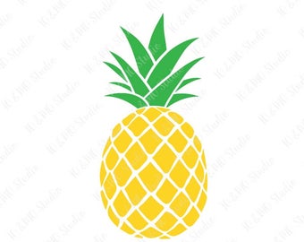 Pineapple SVG, Pineapple Clipart, Pineapple print SVG, SVG Files, Cricut, Silhouette Cut Files