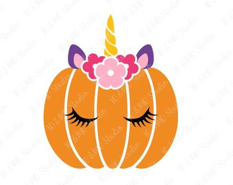 Unicorn pumpkin svg