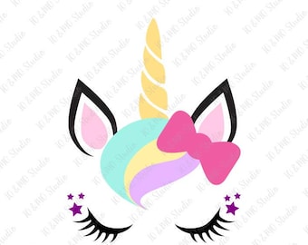 Unicorn SVG, Unicorn head Svg, Unicorn Clip Art, Unicorn Face SVG, Cute Unicorn SVG, Cricut, Silhouette Cut File Chevrons
