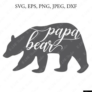 Papa Bear SVG, Bear svg, Mama Bear SVG, Mother&#39;s Day Svg, Bear Clip Art, Papa bear Clipart, Mama Bear, Cricut, Silhouette Cut File