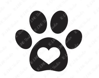 Paw SVG, Dog Paw Svg, Cat Paw Svg, Cat Paw Clipart, Paw Print SVG, SVG Files, Cricut, Silhouette Cut Files